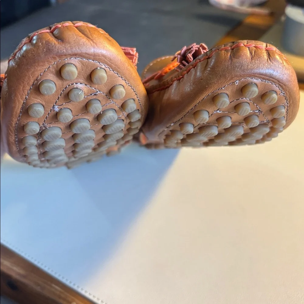 Coach Women's Brown Leather Moccasins with Tassels - Picture 7 of 14